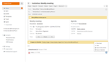 View Calendar Invitations