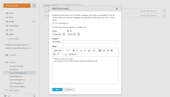 Mail Autoreply