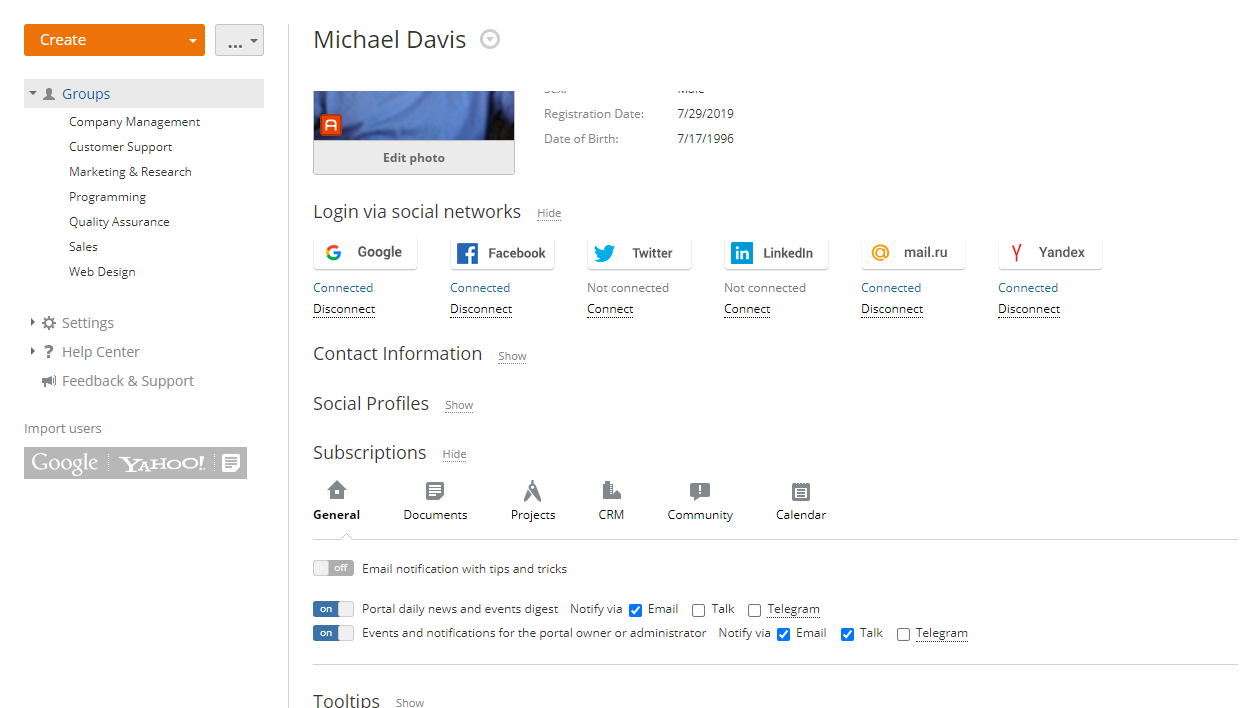 Notifications