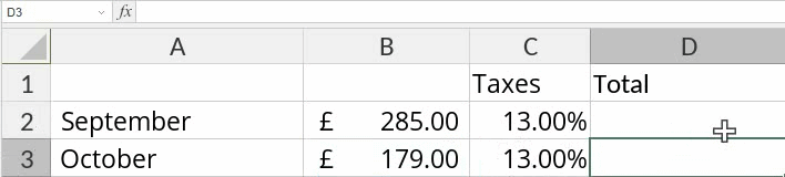 Increase value percentage