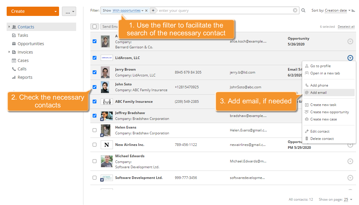How to organize mass mailing? Step 3