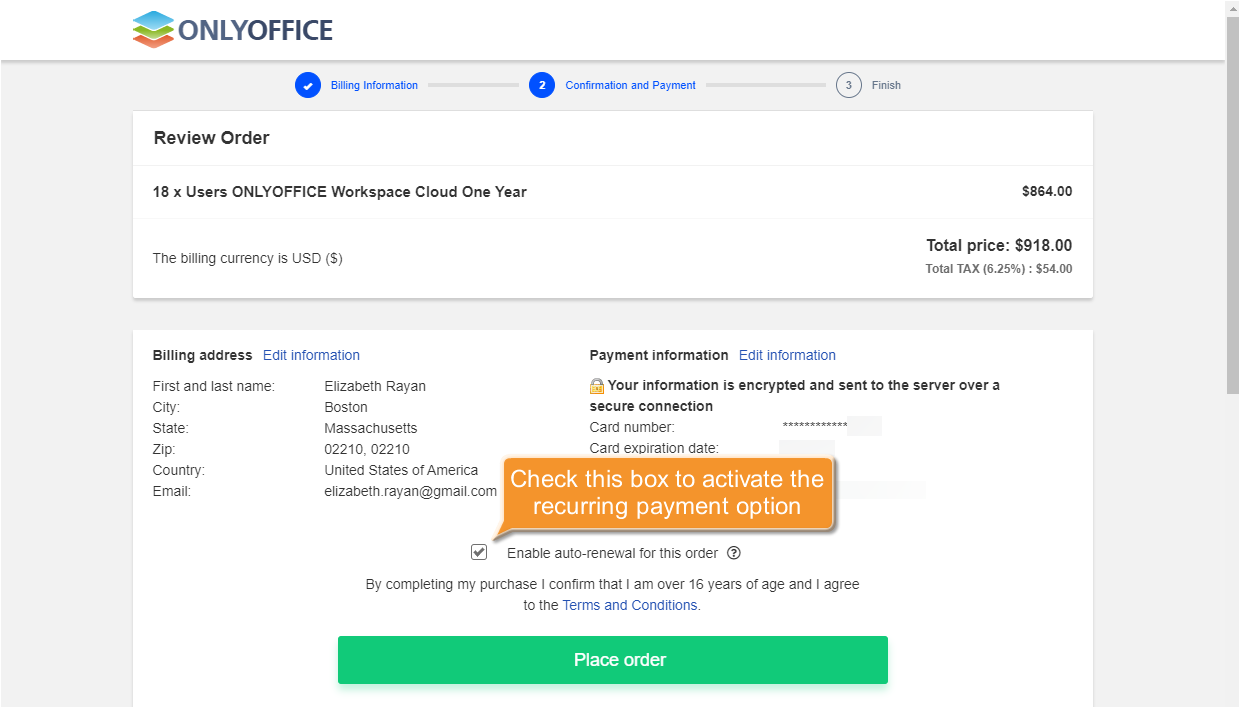 How to change a pricing plan? Step 4