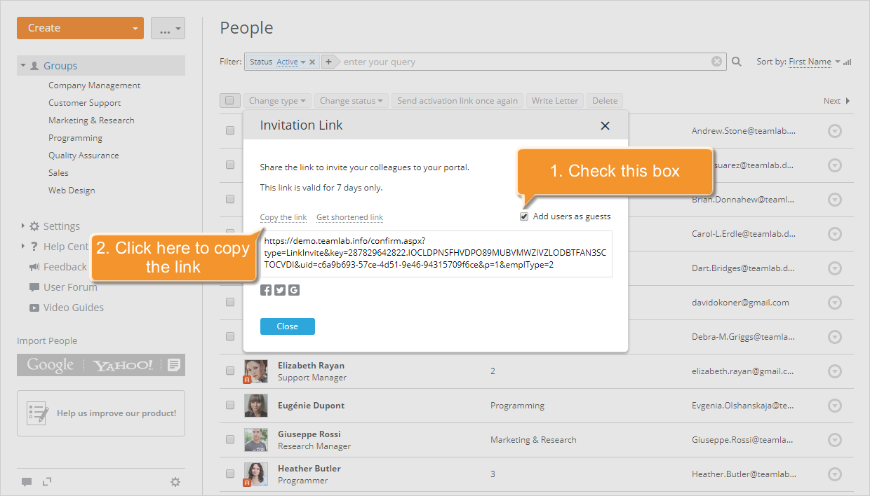 How to add guests to your portal? Invite guests