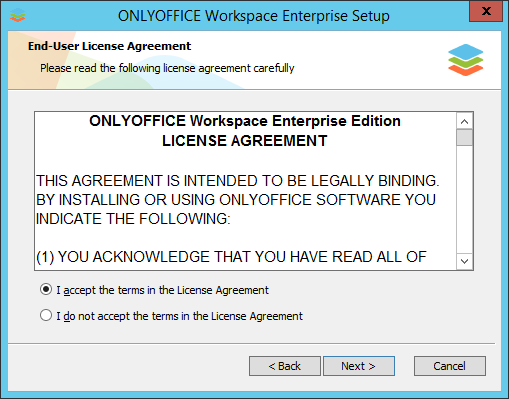 How to deploy ONLYOFFICE Workspace Enterprise Edition for Windows on a local server? Step 3