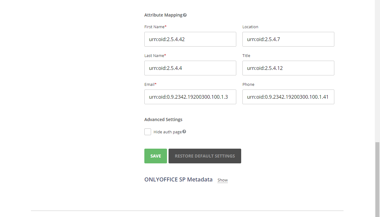 How to configure Shibboleth IdP and ONLYOFFICE SP