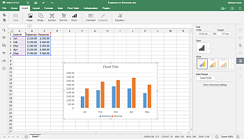 how to make a chart in excel Step 1