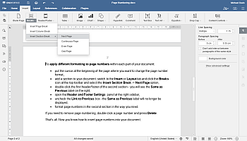 page numbers in word Step 2