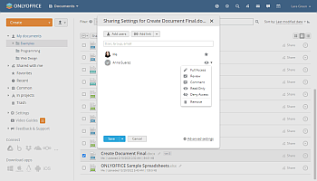 Sharing files and folders