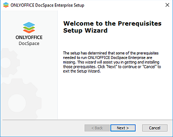 How to deploy ONLYOFFICE DocSpace Enterprise for Windows on a local server? Step 2