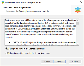 How to deploy ONLYOFFICE DocSpace Enterprise for Windows on a local server? Step 2