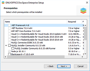 How to deploy ONLYOFFICE DocSpace Enterprise for Windows on a local server? Step 2