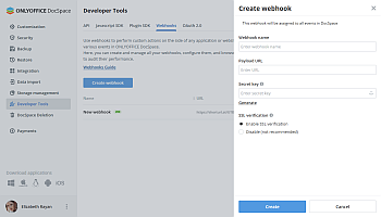 Using webhooks in DocSpace