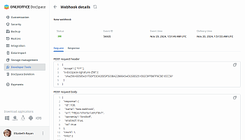 Using webhooks in DocSpace