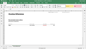 Report types Overdue Milestones