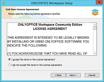 How to deploy ONLYOFFICE Workspace for Windows on a local server? Step 3