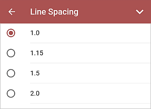 Paragraph line spacing settings