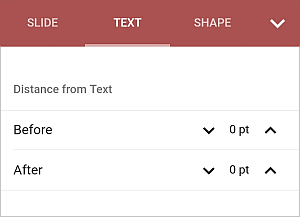 Paragraph spacing settings
