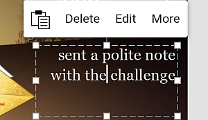Pop-up menu