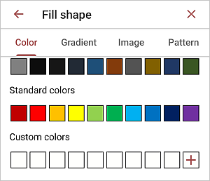Shape Settings - Fill