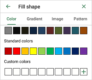 Shape Settings - Fill