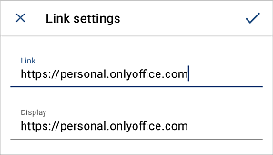 Hyperlink Settings window