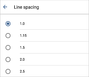 Paragraph line spacing settings local