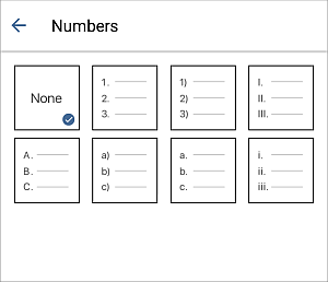 List settings local