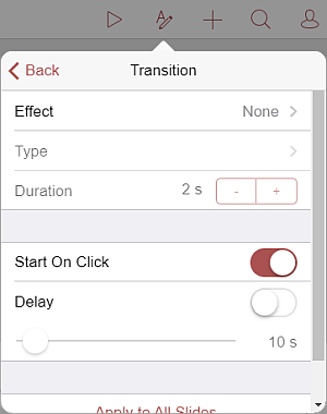 Transition panel