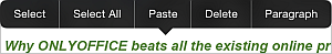 Pop-up menu