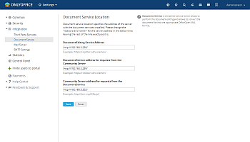 Connecting ONLYOFFICE Docs to ONLYOFFICE Groups