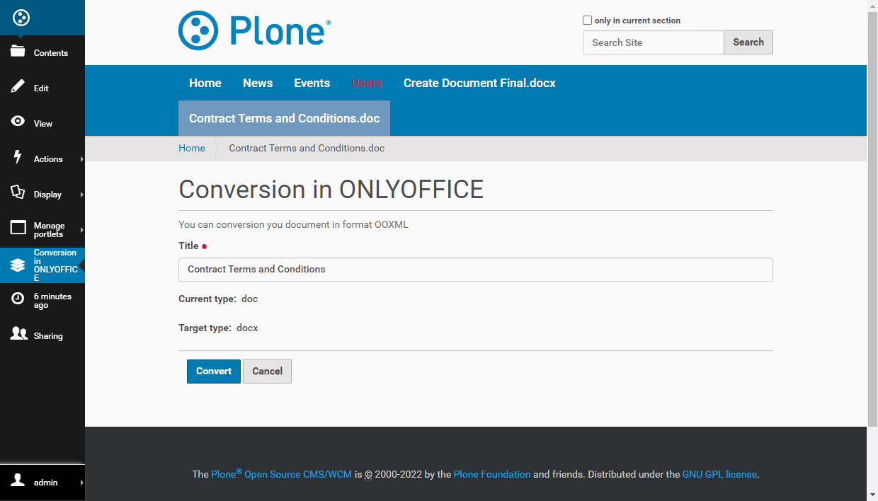 Convert