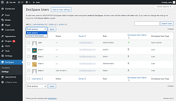 Exporting users to DocSpace