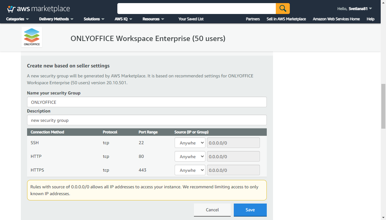 Launch your ONLYOFFICE instance