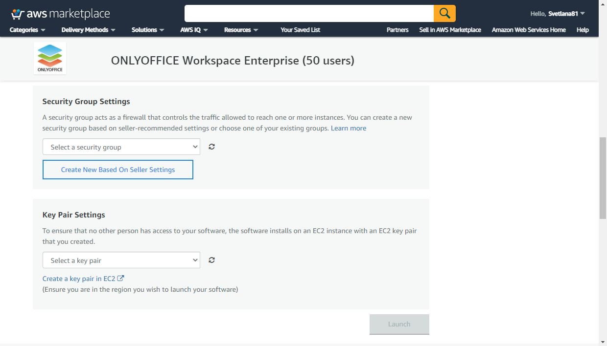 Launch your ONLYOFFICE instance