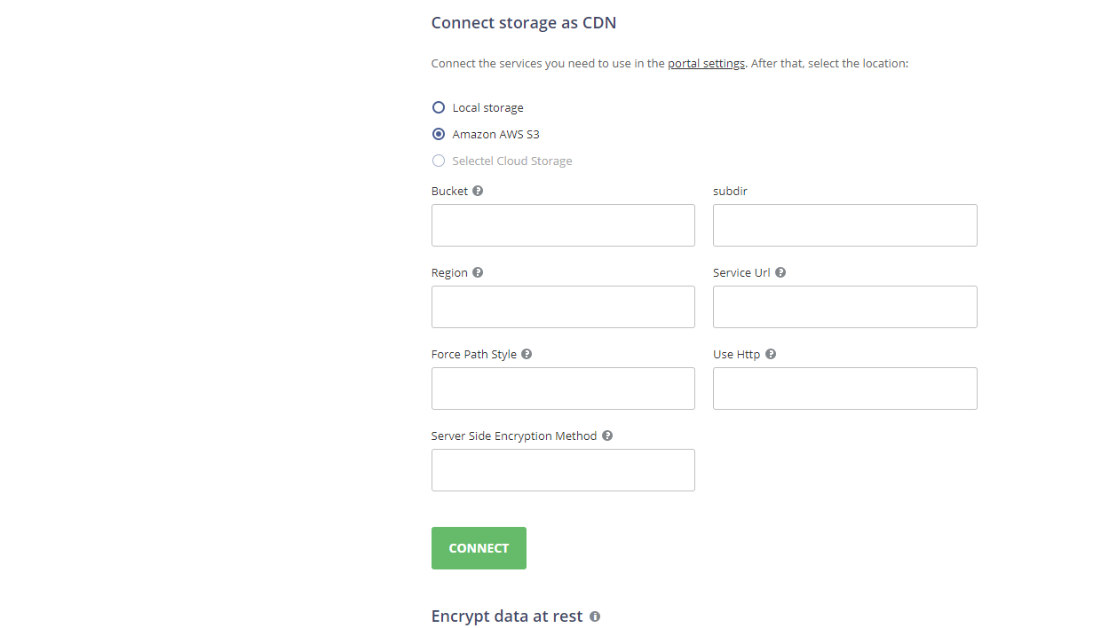 Storage page