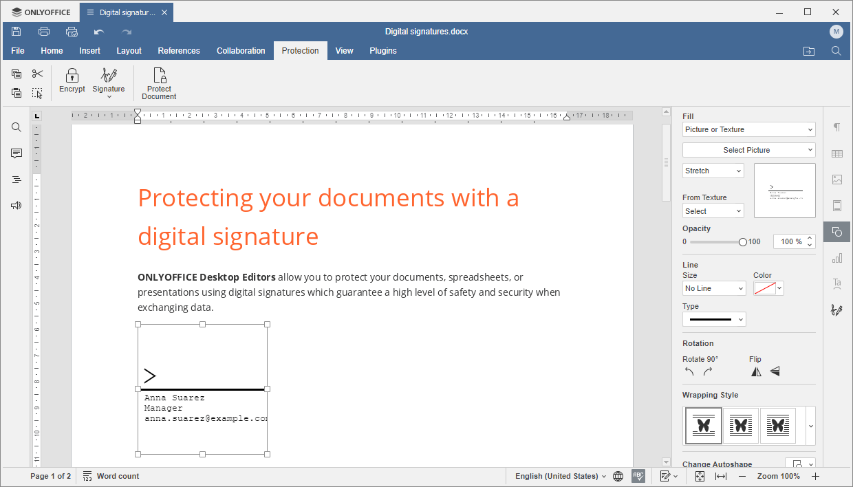 Signature line
