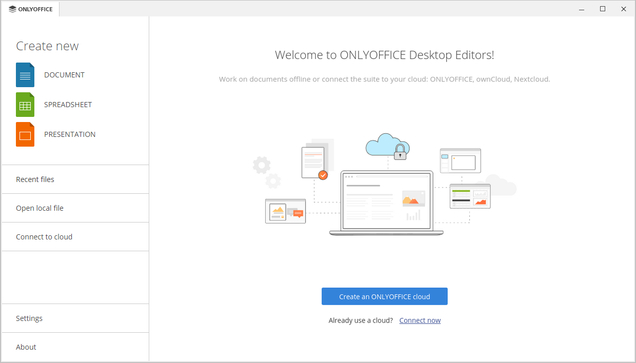 Run ONLYOFFICE Desktop Editors