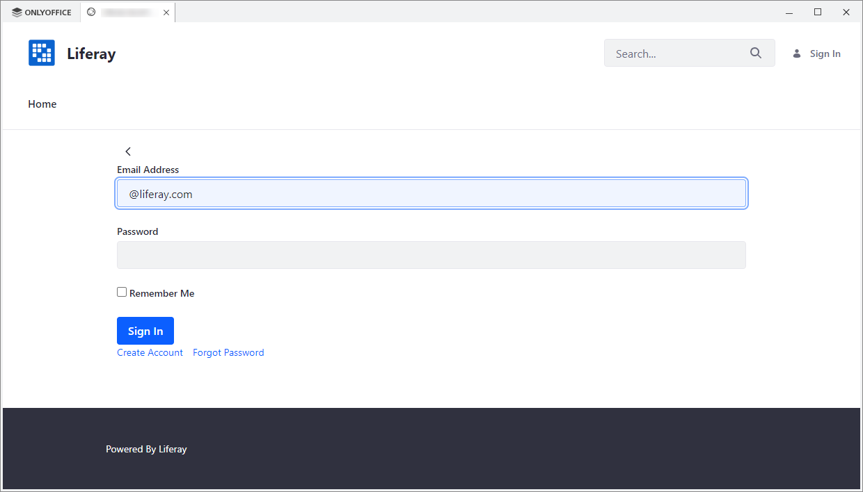 Sign in Liferay
