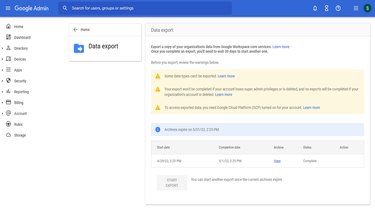Migrating Google Workspace data to ONLYOFFICE DocSpace