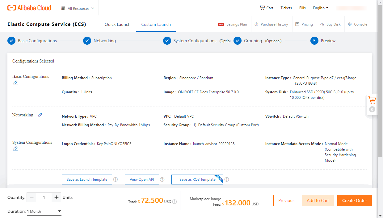 Launch your ONLYOFFICE instance