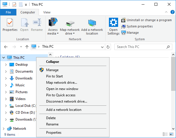 Map network drive