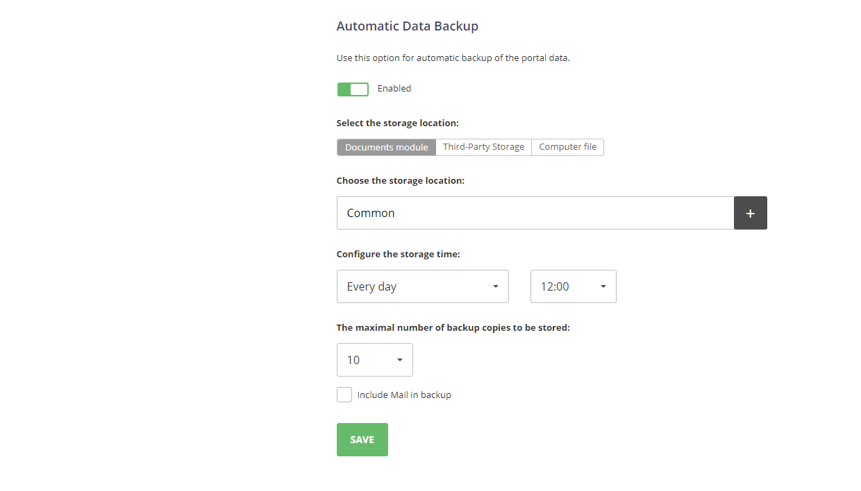 Creating Backup automatically