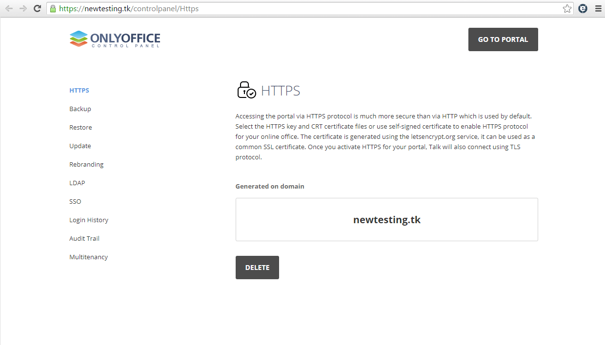 HTTPS page