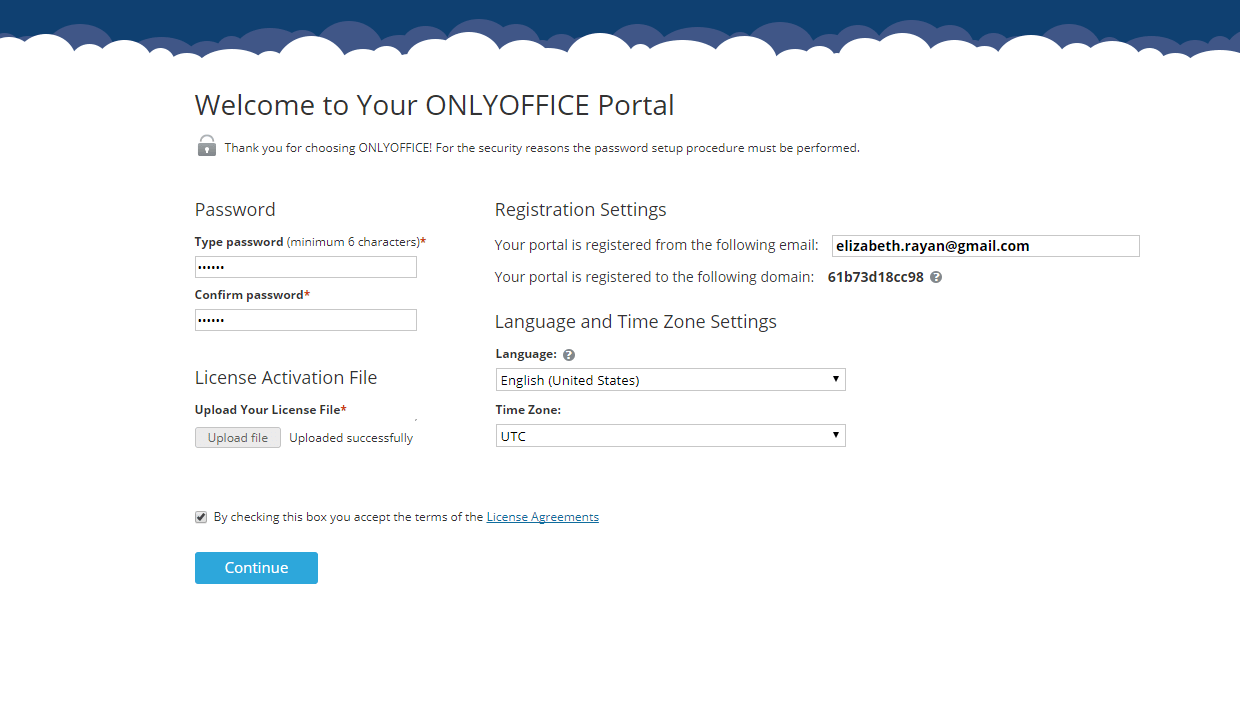 Portal setup