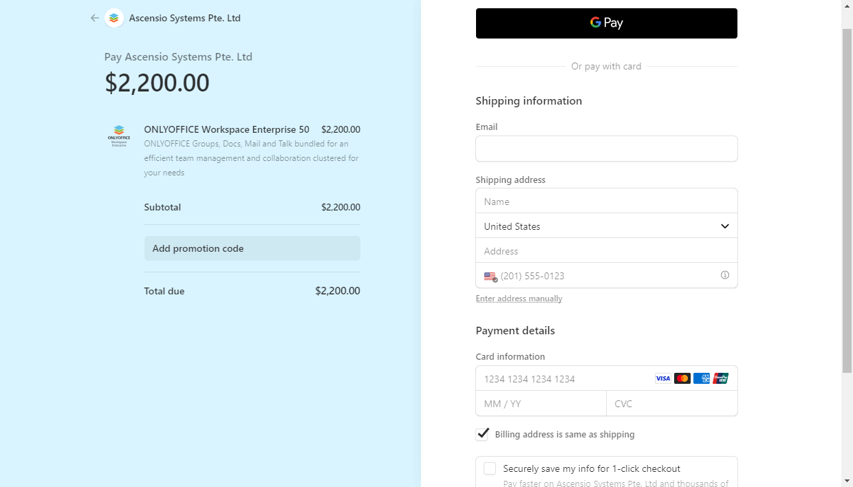 checkout.stripe.com payment page