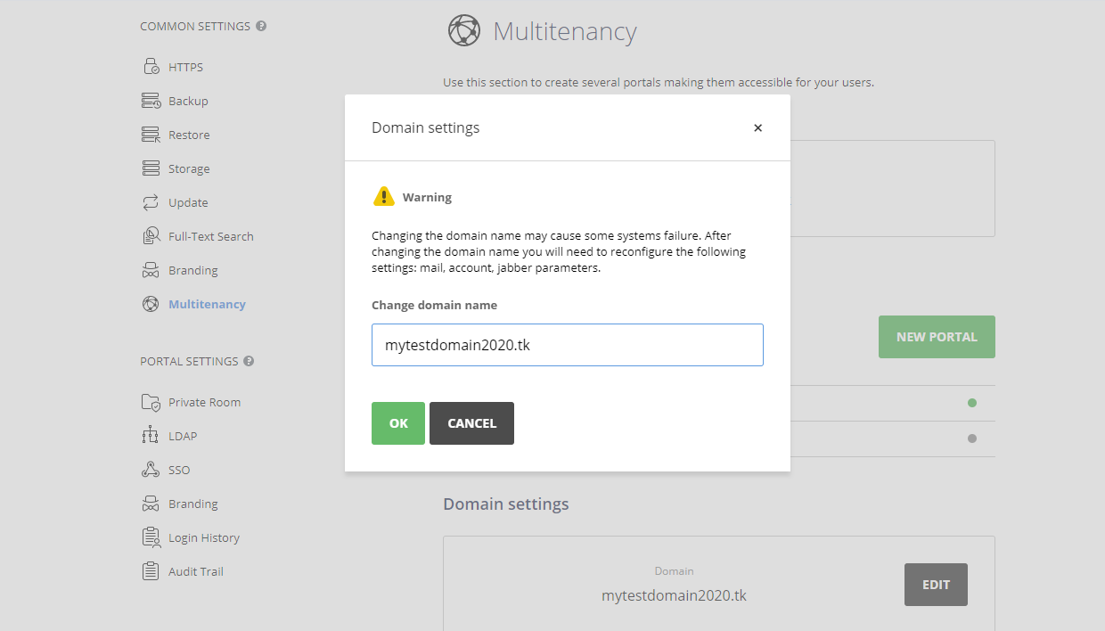 Manage your portals