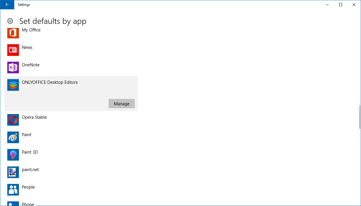 Manage application