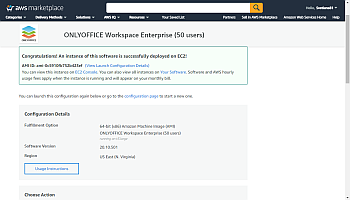 Launch your ONLYOFFICE instance