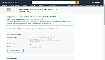 Launch your ONLYOFFICE instance