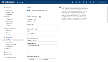 LDAP settings - users